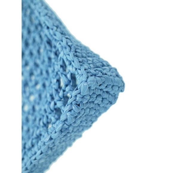 Prada Raffia Tote Bag Blue - Picture 4 of 9